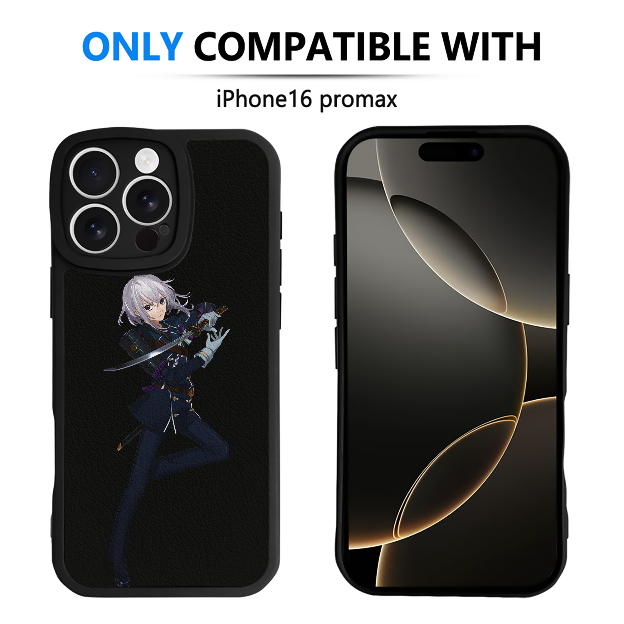 （画像用） 刀剣乱舞 Touken Ranbu 【iPhone 16シリーズ対応】シリコンスマホケース（レザー調） 材質：シリコン